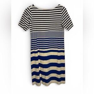 Marni x Uniqlo Black and Blue Striped Dress